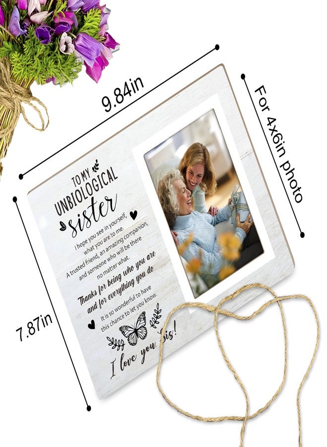 Itsoly Picture Frame Gifts From Sisters,To My Unbiological Sister Wood Photo Frame for Sisters, Best Sister Gifts for Women, Friend, or Soul Besties12P034 - Image 2